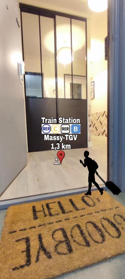 T4 Massy Tgv By Beds4Wanderlust - 80M2 Avec Terrasse Et Bureau - Proche Coulee Verte - Ideal Pro Ou Famille エクステリア 写真